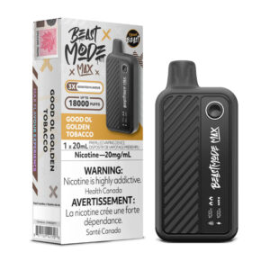 Good OL Golden Tobacco Flavour Beast Mode Max 18K Disposable Vape
