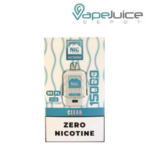 Nic Less NC15000 ZERO Nicotine Clear Disposable
